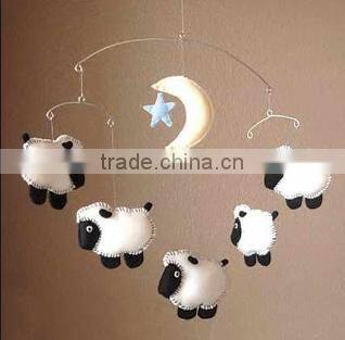 alibaba express hot sale high quality new products wholesale handmade felt sheep shaped hanging ceiling decoration