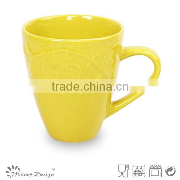 embossed hand printing for 2016 high quality stoneware mugs