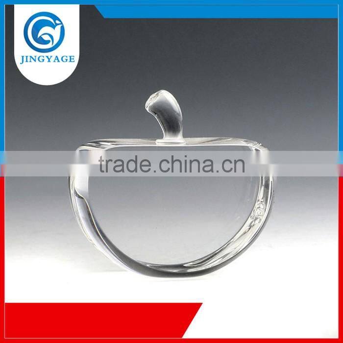 Jingyage Professional service fashional design blank apple design crystal trophy award souvenir gift