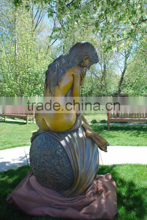 bronze foundry metal craft folk art nude woman bronze sculpture