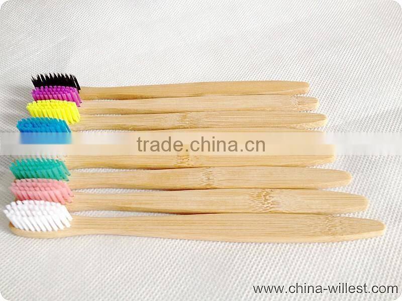 colorful high quality bamboo toothbrush, household toothbrush