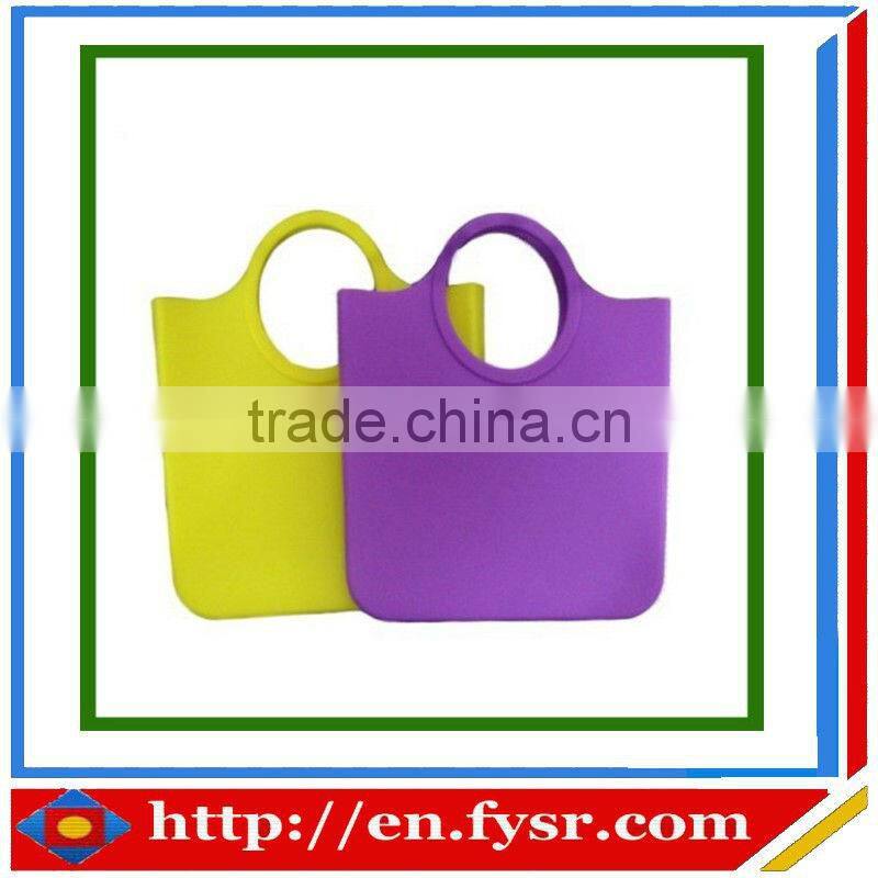 new design women handbag jelly candy color silicone bag