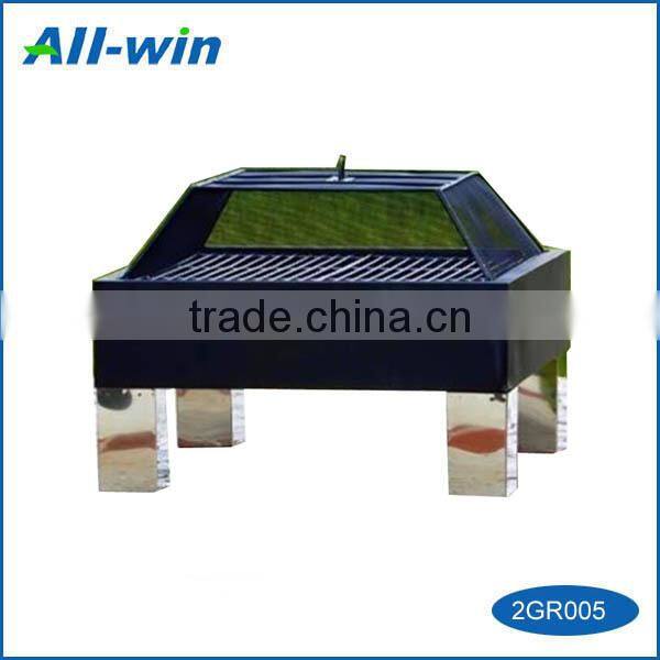 High quality Outdoor camping barbecue heavy dutry steel square fire pit