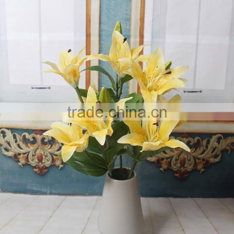 Handmade wedding decorative artificial flower nature touch lily