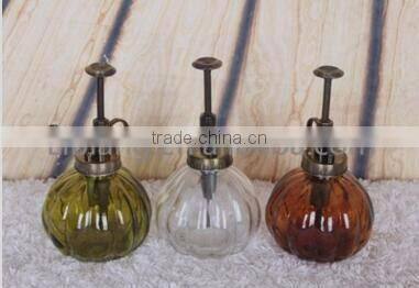 Hot sale colorful garden glass watering can