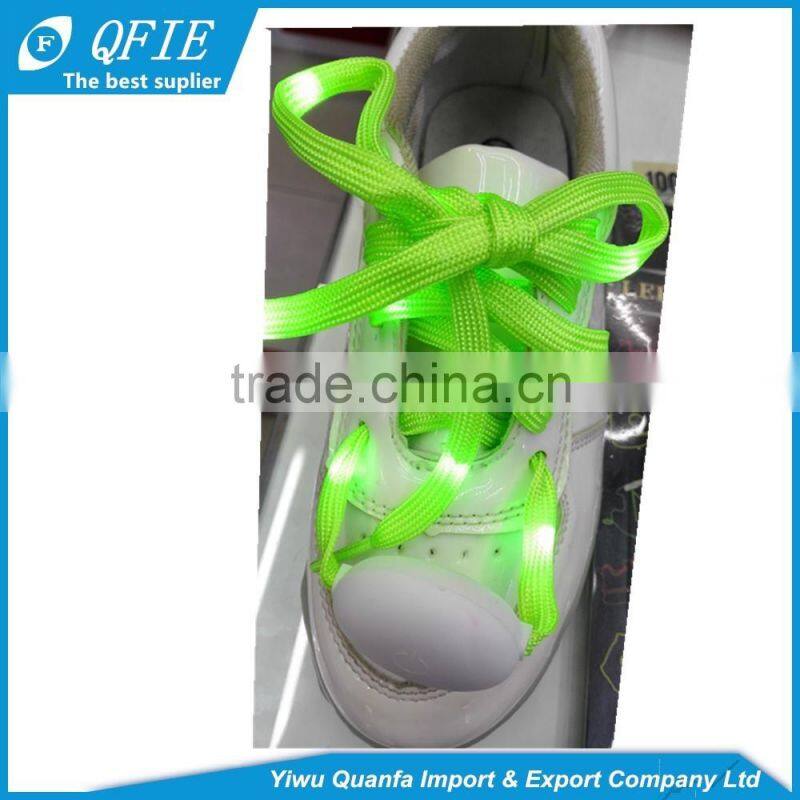 Yiwu Hot selling Fashion cheap LED luminous shoelaces for party