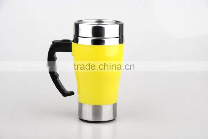 Promotional self stirring mugs with batteries stainless steel coffee mug LS Eplus