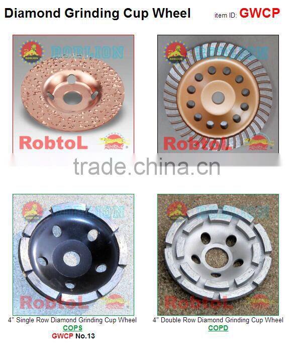 105mm L type segment diamond grinding wheel abrasive polishing disc for concrete granite marble double cup wheel