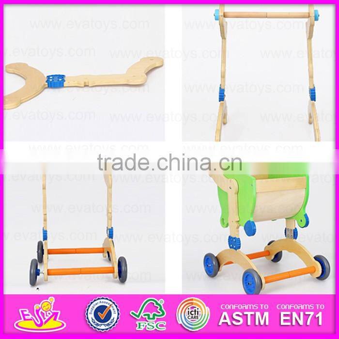 2016 new design Wooden baby walker toy,High Quality wooden baby educational walker toy, 3 IN 1 wooden walker toy W16A016