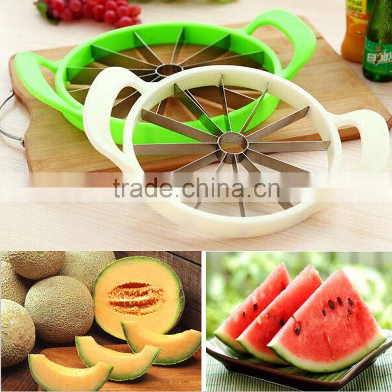 Watermelon Cantaloupe Melon Cutter Stainless Steel Kitchen Fruit Divider Slicer