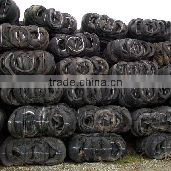 Vertical Tire baling press machine with CE