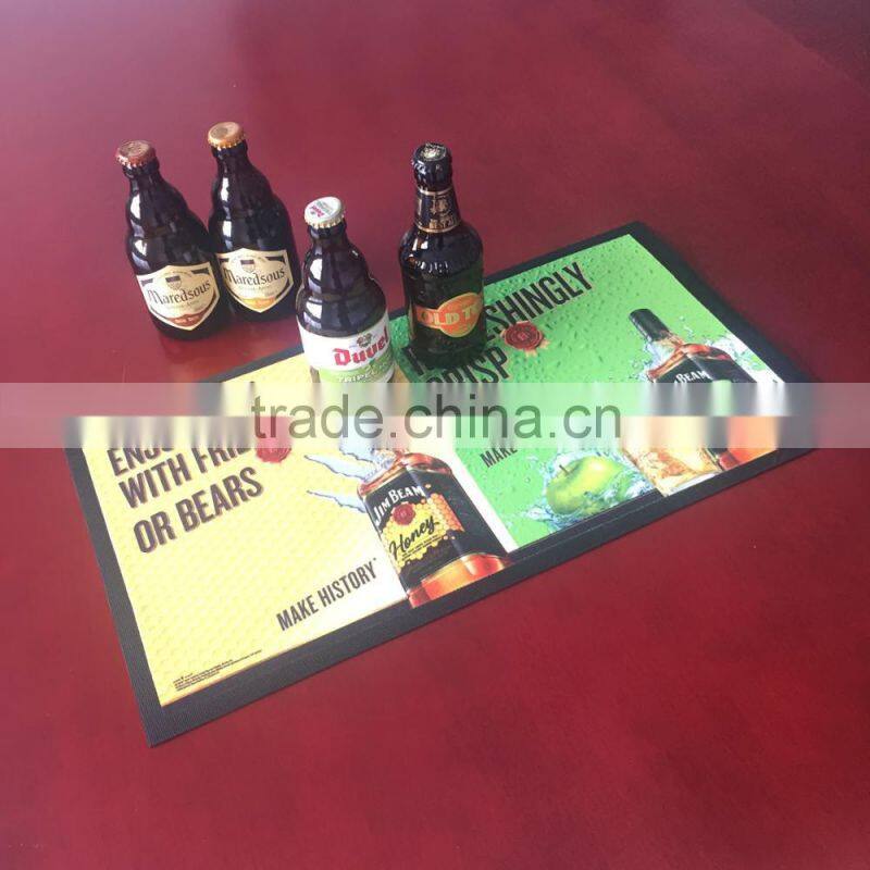 Promotional rubber non woven fabric bar mat