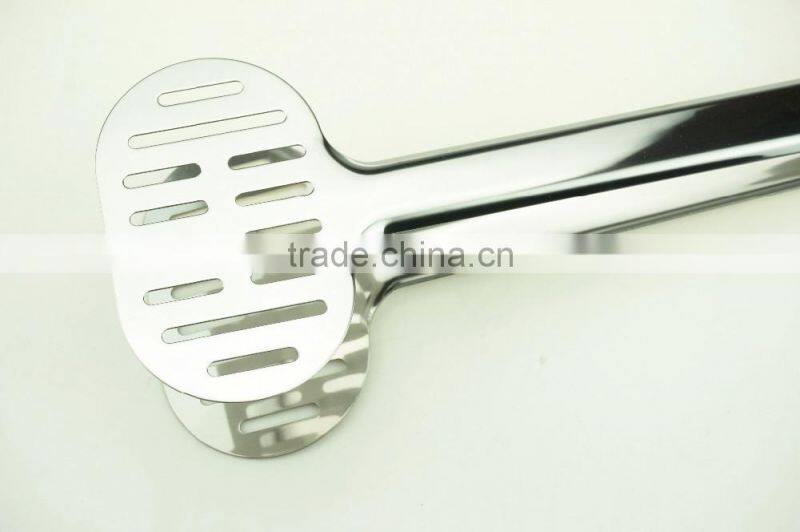 39002 9.5 Inch Slotted Stainless StFeel Kitchen Tongs BBQ Grill Food salad Tongs