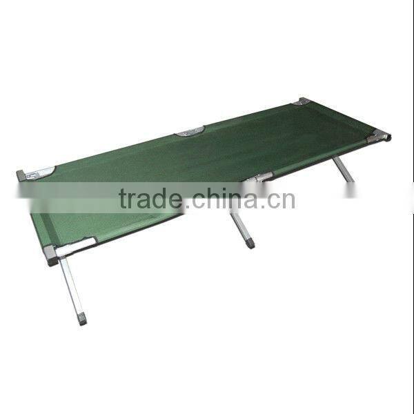 Fabric folding bed for camping