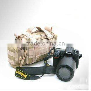 Camouflage canvas camera bag