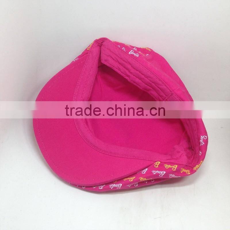 Pink Beret For Girl Custom Printing Kid Cap Children Beret Cap/Hat