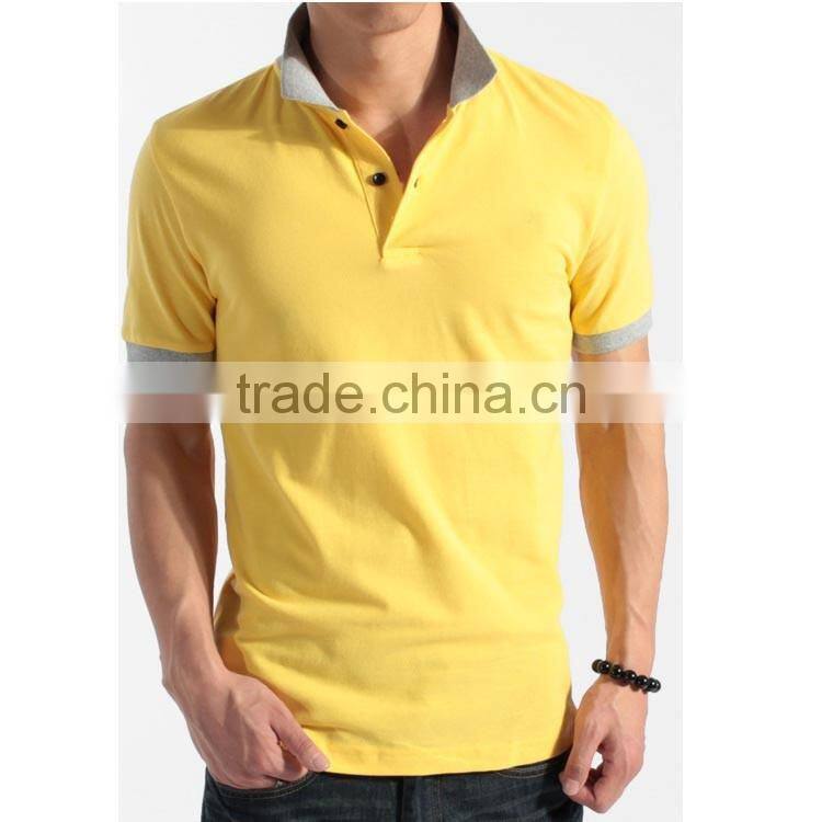 Customzied mes casual shirt gold t-shirt sports t-shirt polo t-shirt