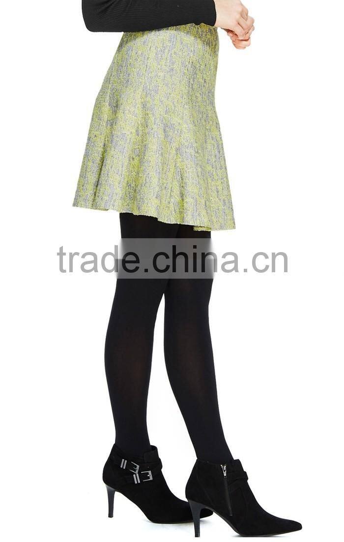 best selling mature women printed flare short skirt made in china