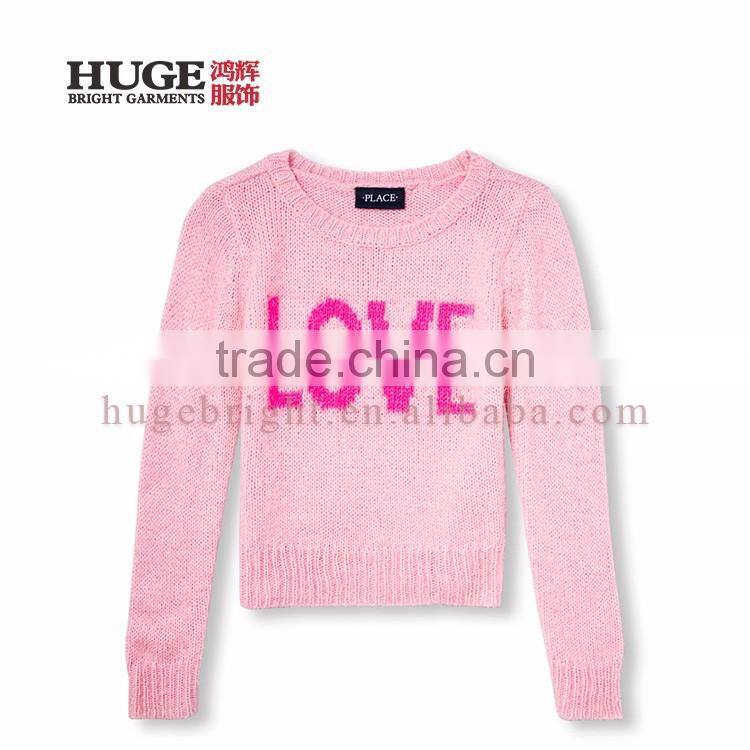 Normal Long Sleeve Round Neck Graphic Fashionable Children Sweaters