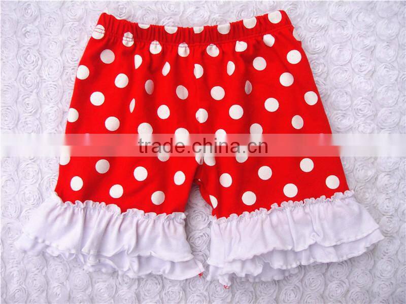 2016 china yiwu product and wholesale and EXW price cotton shorts with rufffle for baby kids for summer and sport wearing