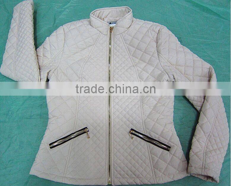 Ready made available polyester women padding winter outdoor jacket