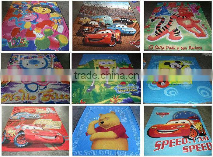 Comfortable Printed 100% Polyester Polar Fleece Blanket