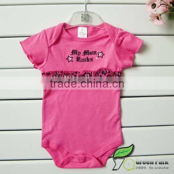 girls hot pink princess rompers with printed chiffon skirts clothing sets baby outfits girls suits