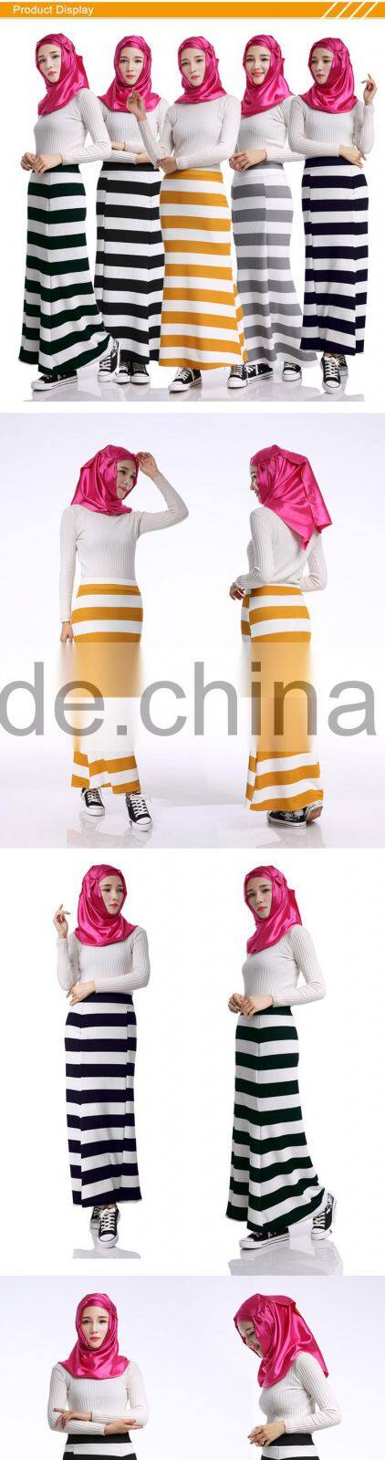 Zakiyyah 2772 Kaftan long chiffon maxi dresses elegant dress with Vintage Striped Package buttocks skirt for muslim women