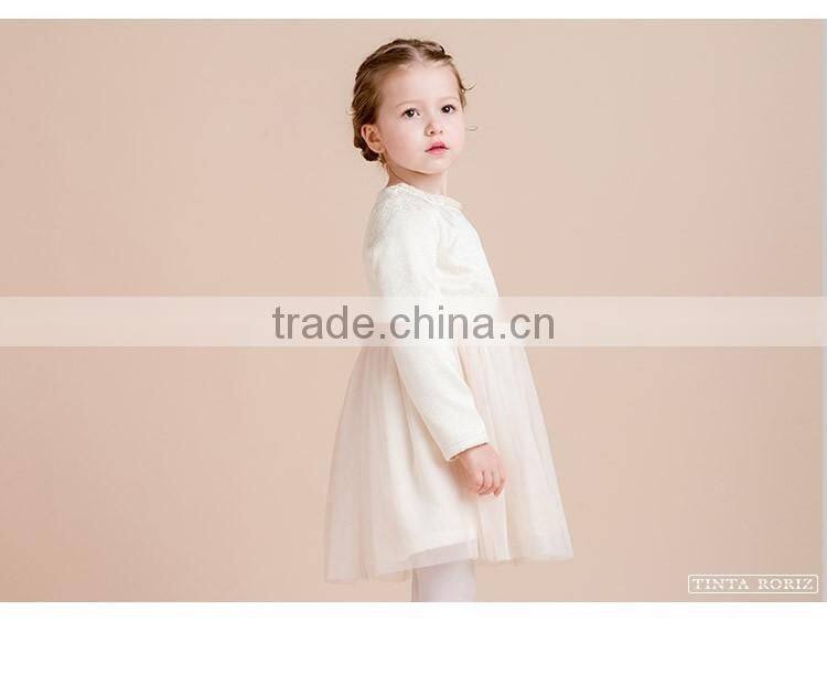 2017 Girls Frock Designs Latest For Party Wear Knitted Winter Party Dress Children Clothes Wholesale