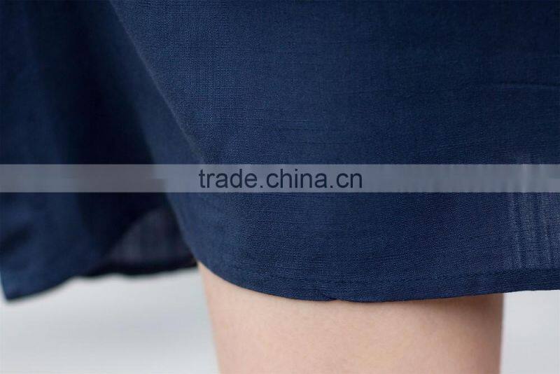 breathable ladies's loose style dress for summer fashion scoop neck dress sleeveless dress casual skirt