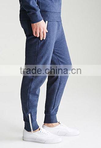 Men zipper in wool fleece painting who pants sports pants