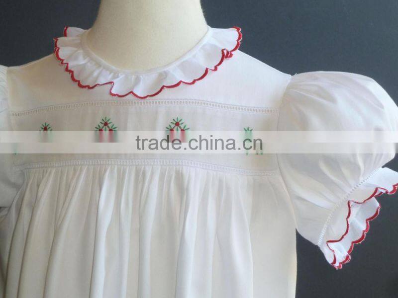 Baby Girls Christmas Trees Romper Kids White Bubble