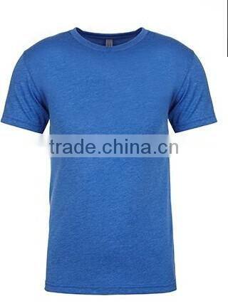 2016 New Fashion Custom Made Short Sleeve Triblend T Shirt 50% polyester 38% cotton 12% rayon Fitness Shirt