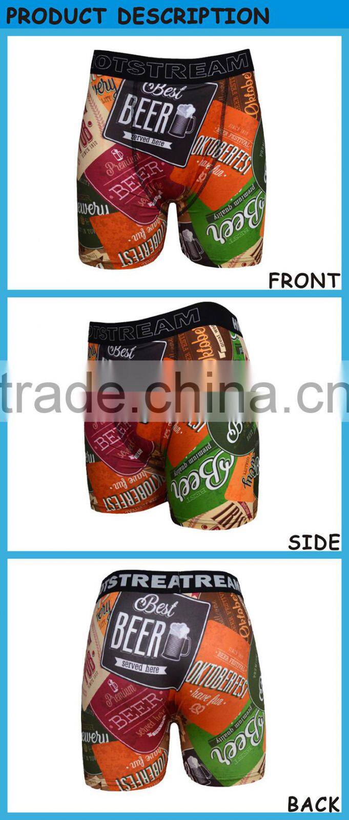 Wholesale Mens Custom Boxer Shorts Men's Stylish Printed Sexy Boxer Underwear