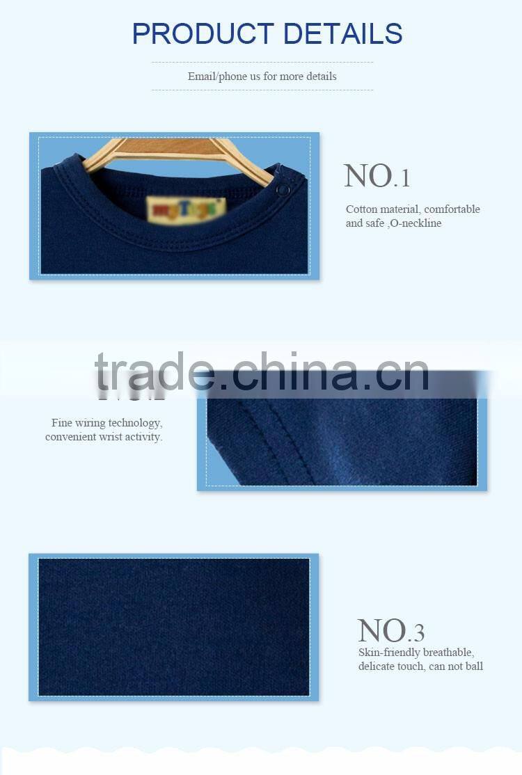 High quality wholesale newborn baby clothing 100%cotton dark blue baby boy shirt