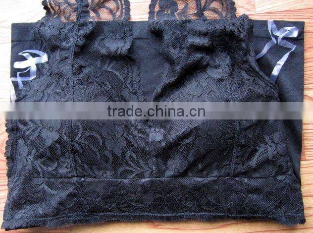 lace lady seamless camisole top with padded bra