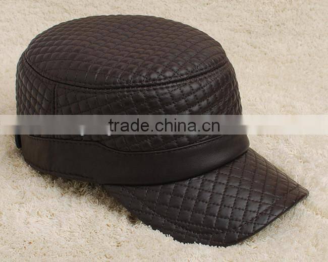 2013 hot selling ear protector genuine leather hat winter hat