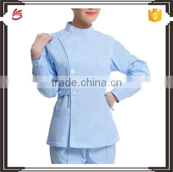 Custom long sleeve medical uniform nurse hospital uniform