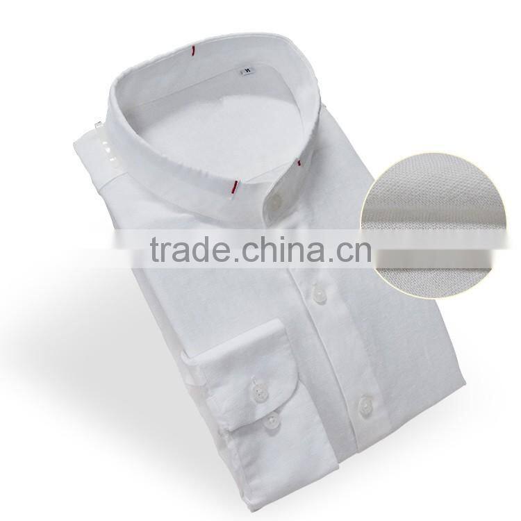 latest custom man shirt design pure white linen mens dress shirts camisas