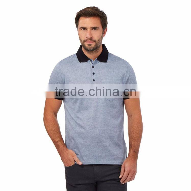 2015 Guangzhou Shandao OEM Cheap 200g 35% Cotton 65% Polyester With Button Short Sleeve Fashion Clothing