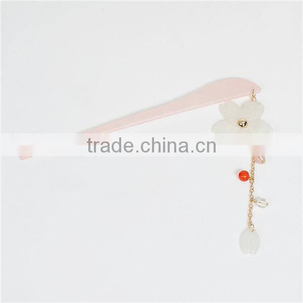 New Fashion Pink White & Red Flower 13.8cm Resin Wedding Hairpins