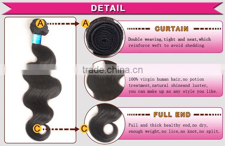 100% unprocessed natural hair extensions cheap 7a grade brazilian hair