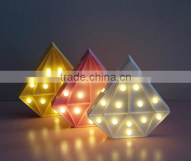Four colors lovely sparkling diamond led decorative lamp creative festival modeling night light
