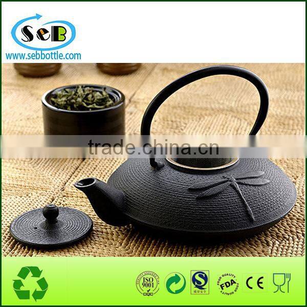 Cast Iron Teapot with Black Coating
