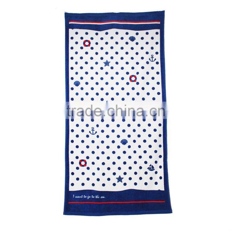 High quality printed velour beach towel cottton