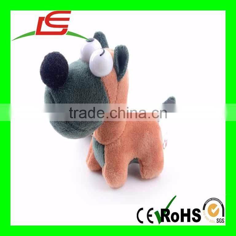 Cartoon Big Eye Dog Plush Animal Hanging Ornament Dolls Keychain Toys