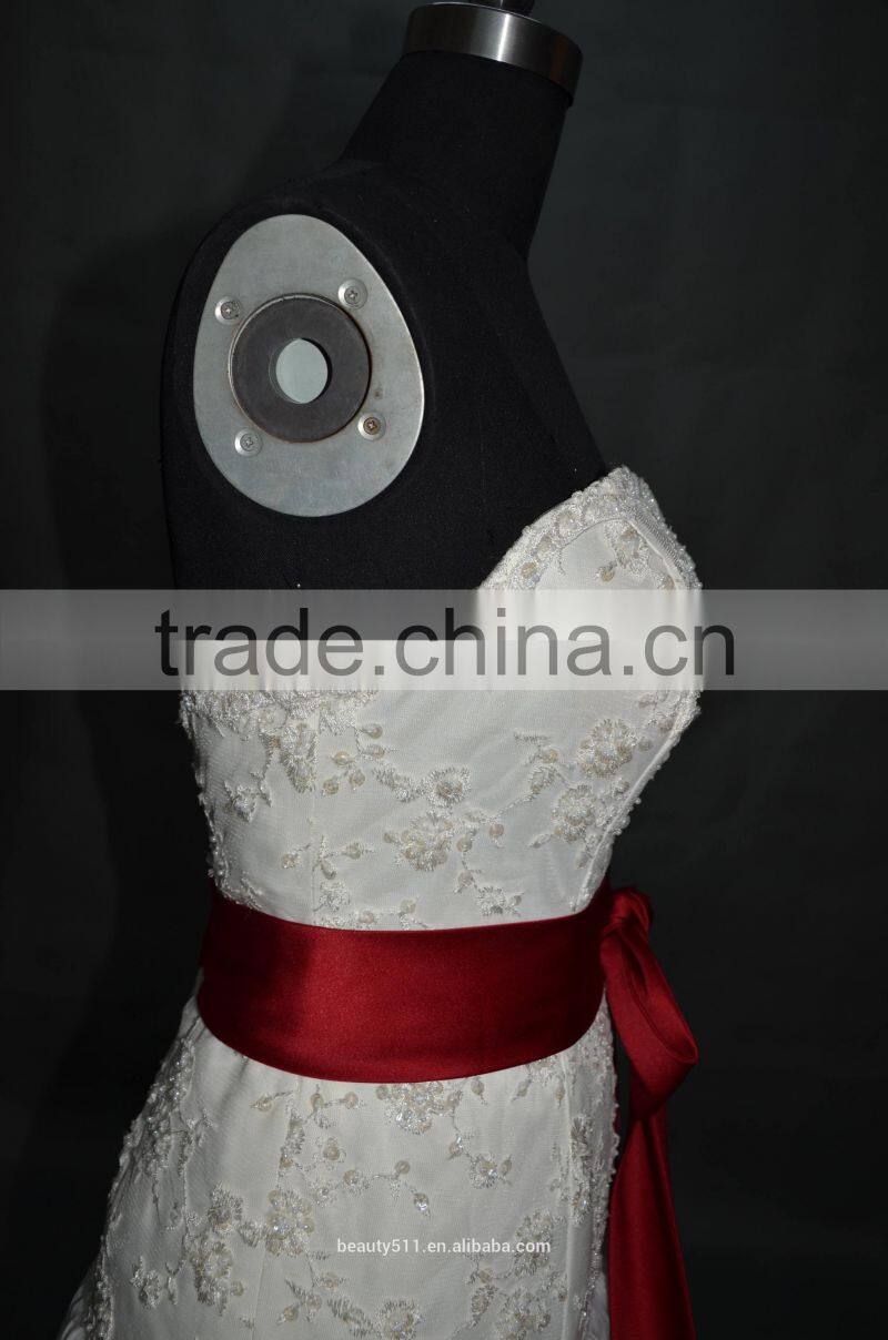 IN STOCK Off-The-Shoulder Ball gown lace wedding dress Flared skirt bridal gown SW08