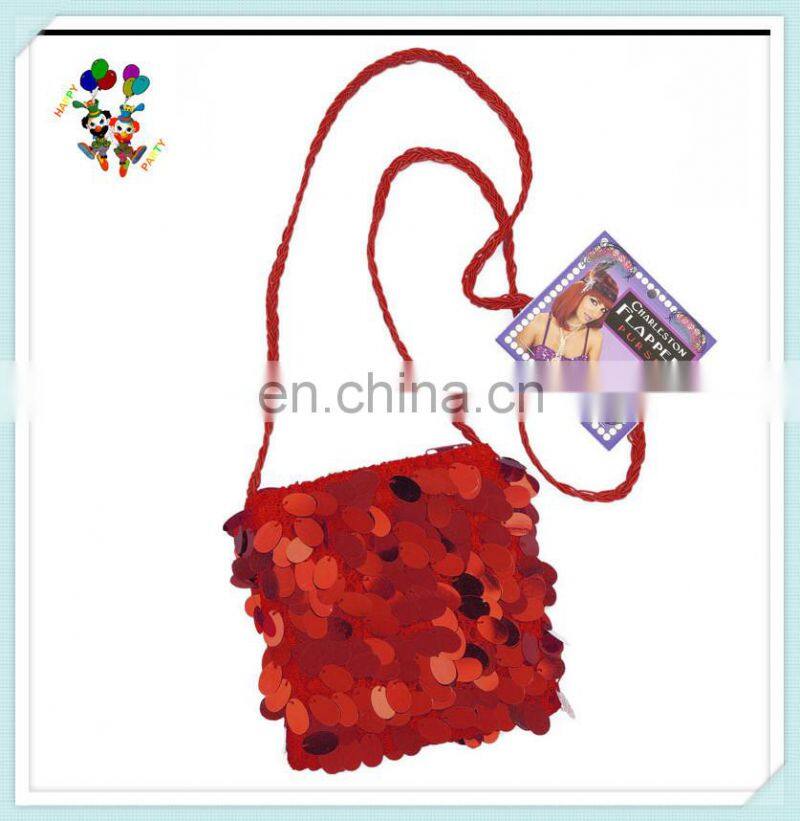 Carnival Party Fancy Dress Flapper Red Sequin Handbags HPC-0935