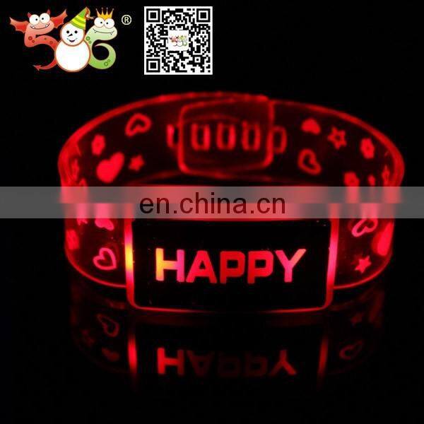 Whosale Promotion multicolor flashing Led Bracelet