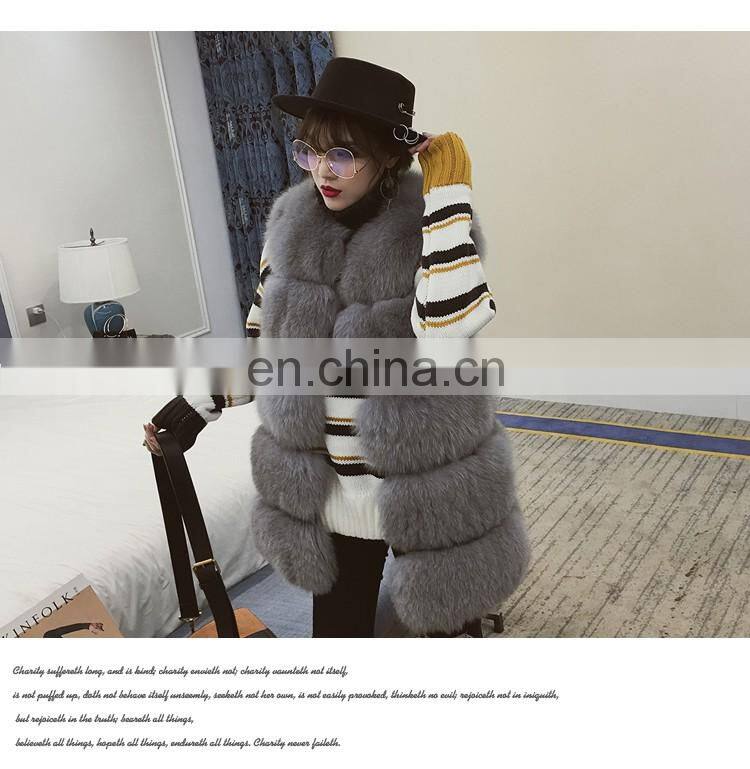2016 Top Quality Wholesale Real Fur Vest Natural Fox Fur White Vest